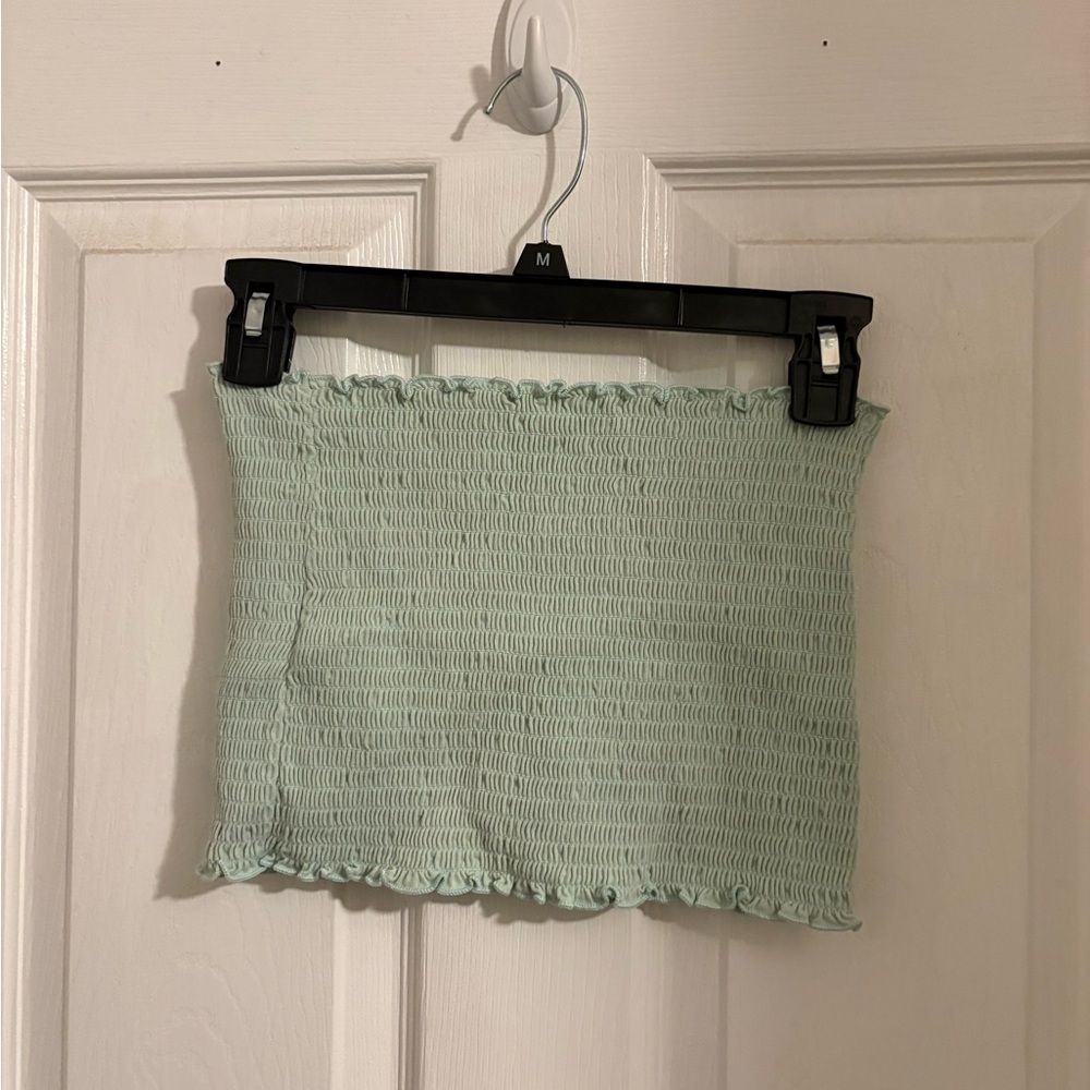 Mint Green Smocked Women's tube top
